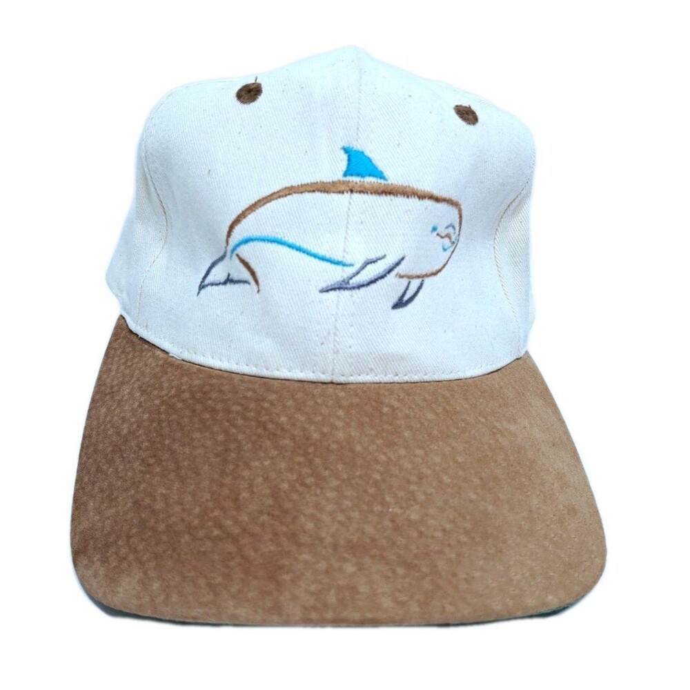 David Dunleavy Vintage Hat Cap Whale Dolphin Fishing Nautical Ocean Sea Life